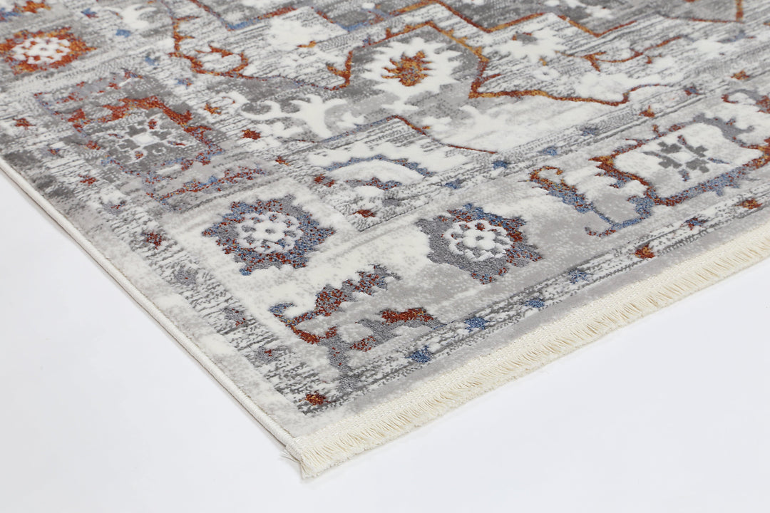 Bohemian Paradise Medalion Grey Multi Rug - DLB Furniture