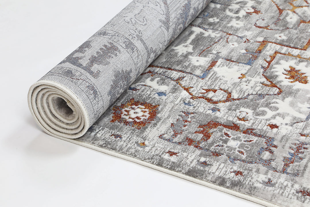 Bohemian Paradise Medalion Grey Multi Rug - DLB Furniture