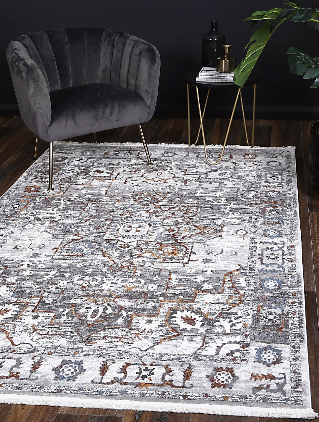 Bohemian Paradise Medalion Grey Multi Rug - DLB Furniture