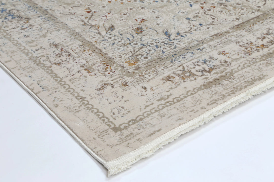 Bohemian Paradise Vintage Medalion Beige Multi Rug - DLB Furniture