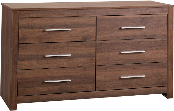 Harrison 6-Drawer Dresser with Mirror – Walnut