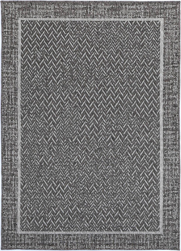 Capri Black Natural Boarder Rug - DLB Furniture