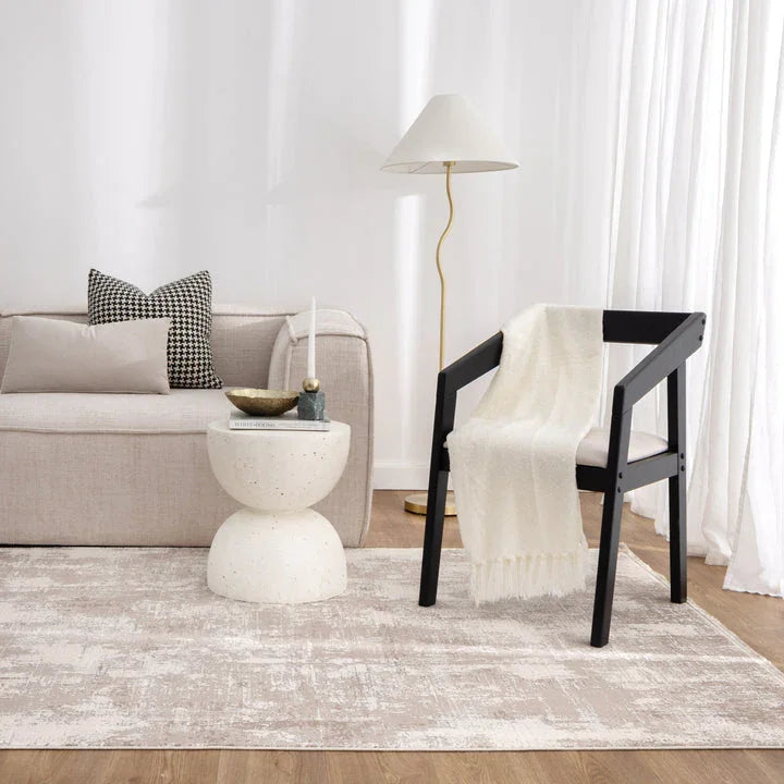 Chateau Distressed Beige and White Rug - CH07 - DLB Furniture