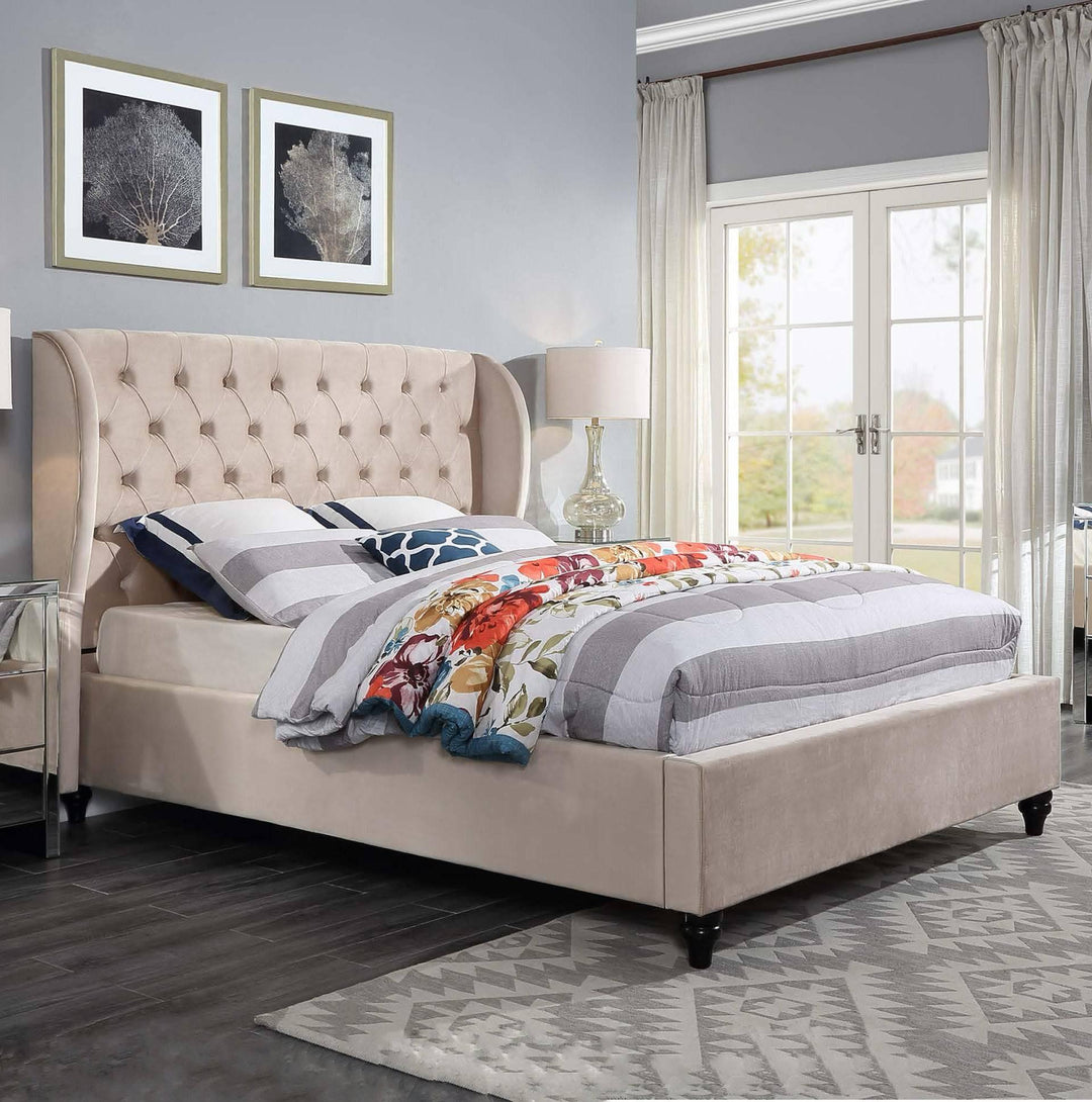 Colima Velvet King Bed Frame - DLB Furniture
