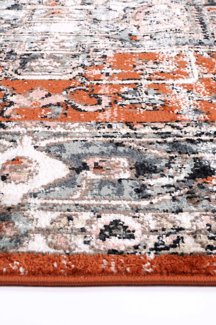 Estate Atherton Traditional Terracotta Rug - DLB Furniture