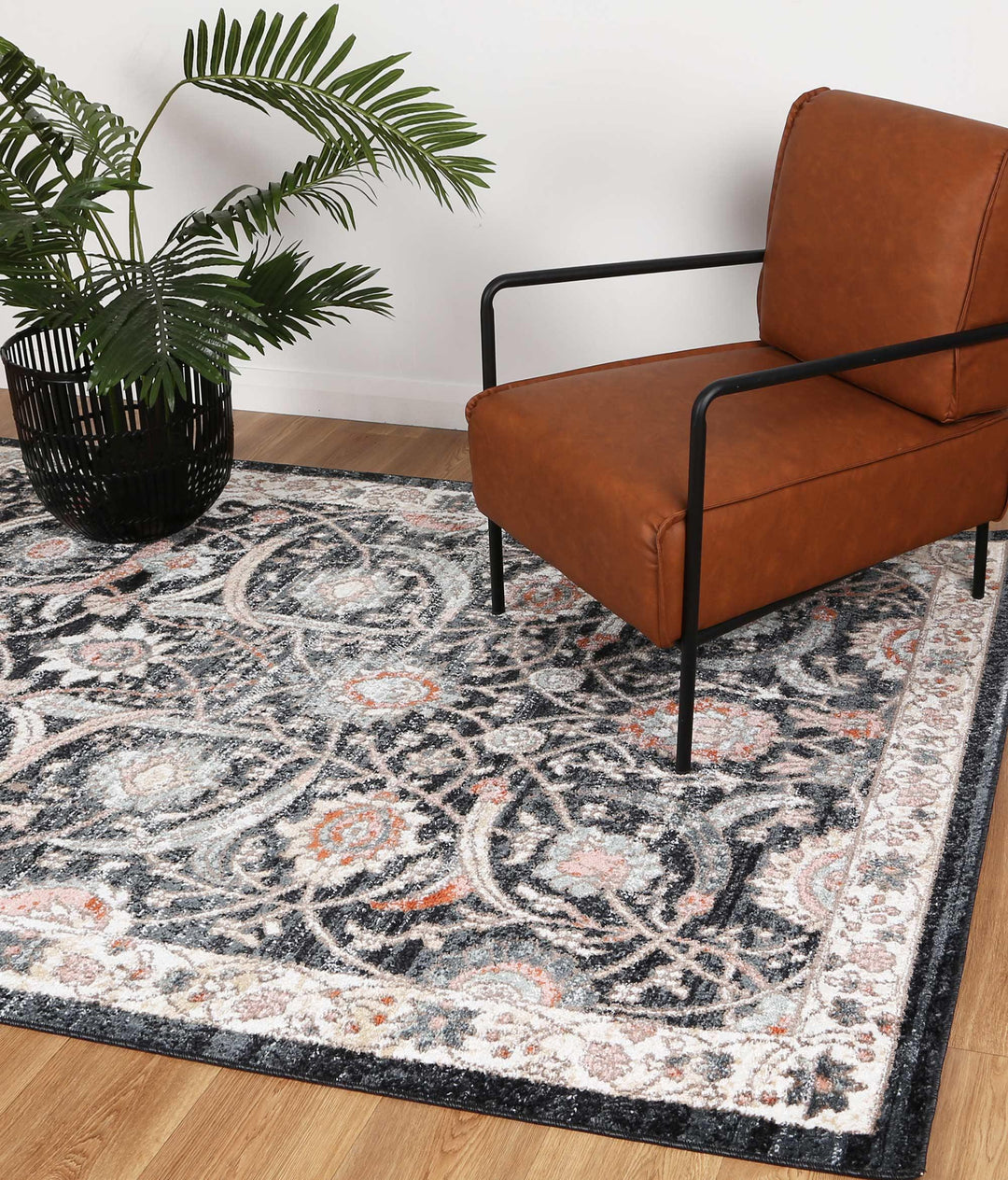 Estate Mylestone Traditional Charcoal Rug - DLB Furniture