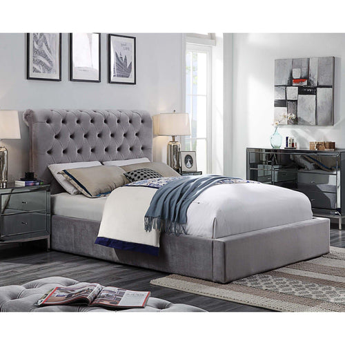 Triton Velvet King Bed Frame - DLB Furniture