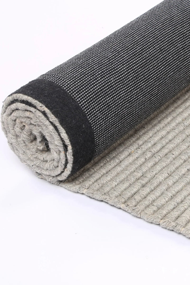 Goa Textured Wool Blend Grey Rug - DLB Furniture