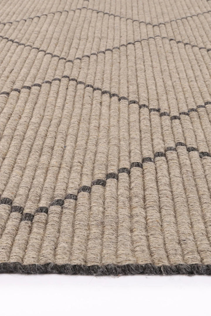 Goa Zig-Zag Wool Blend Ash Rug - DLB Furniture