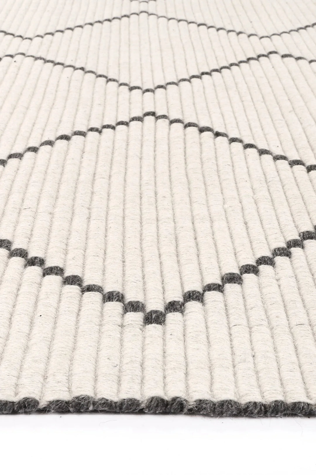 Goa Zig-Zag Wool Blend Cream Rug - DLB Furniture