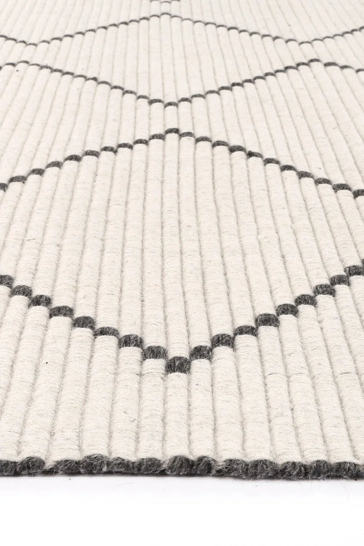 Goa Zig-Zag Wool Blend Cream Rug - DLB Furniture