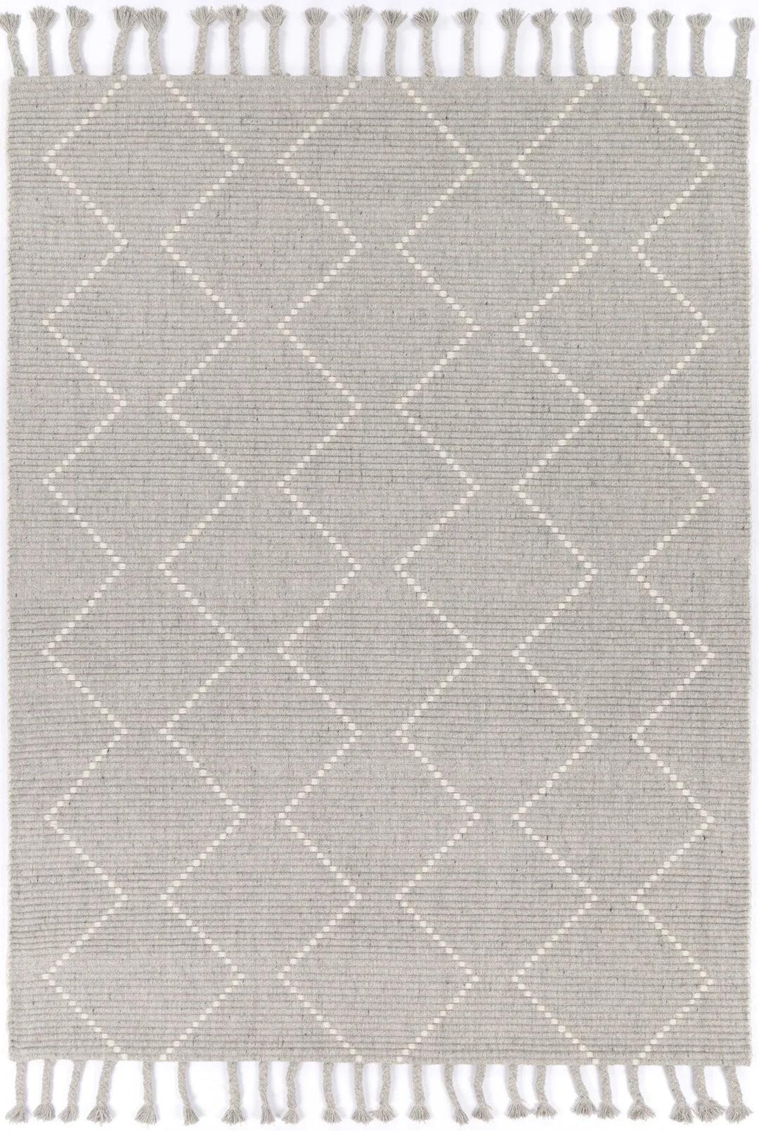 Goa Zig-Zag Wool Blend Grey Rug - DLB Furniture