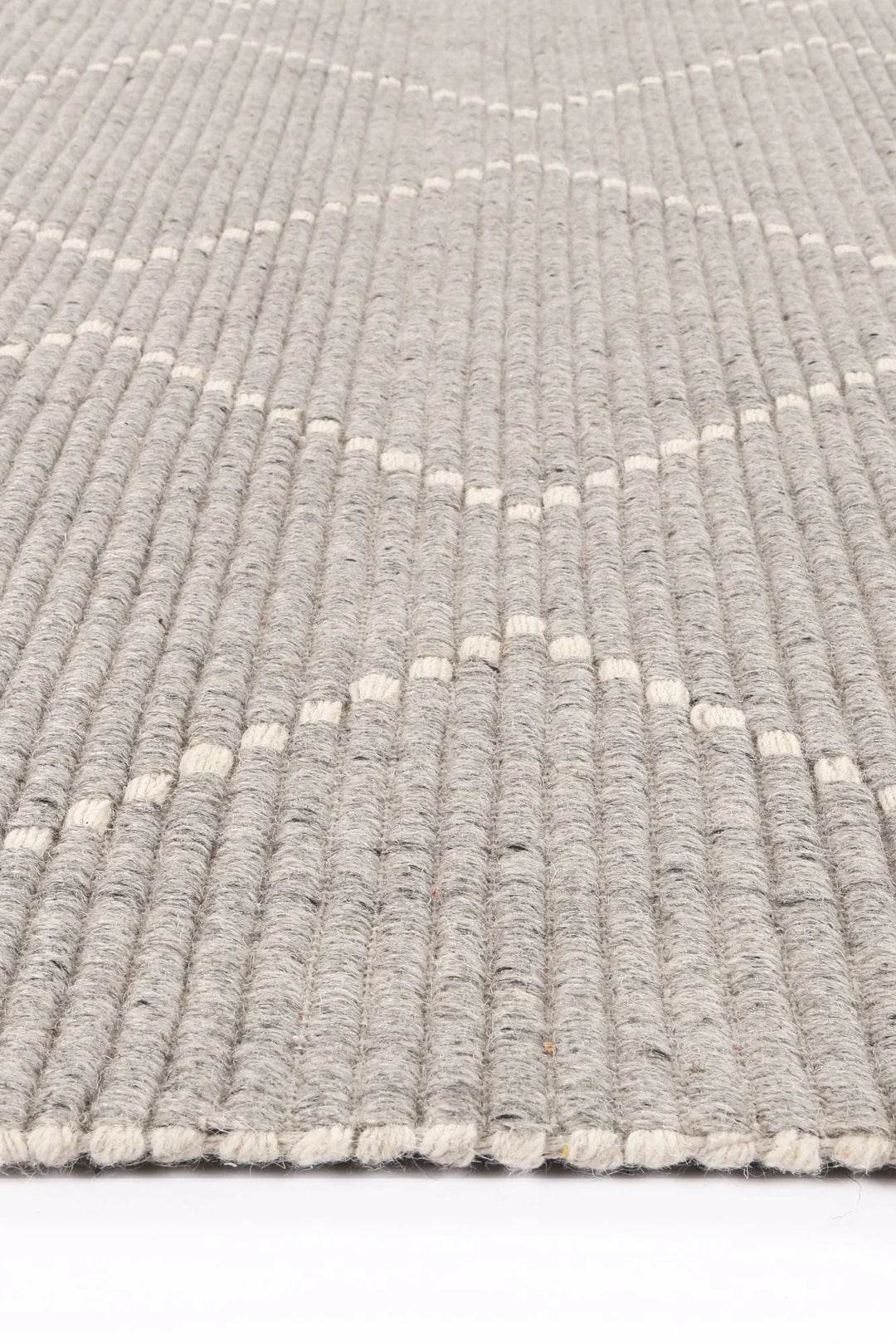 Goa Zig-Zag Wool Blend Grey Rug - DLB Furniture