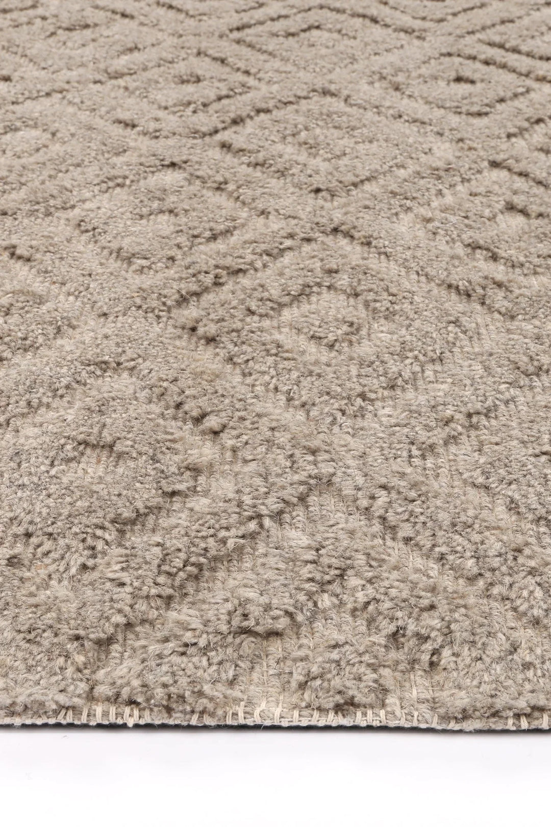 Goa Diamond Wool Blend Ash Rug - DLB Furniture