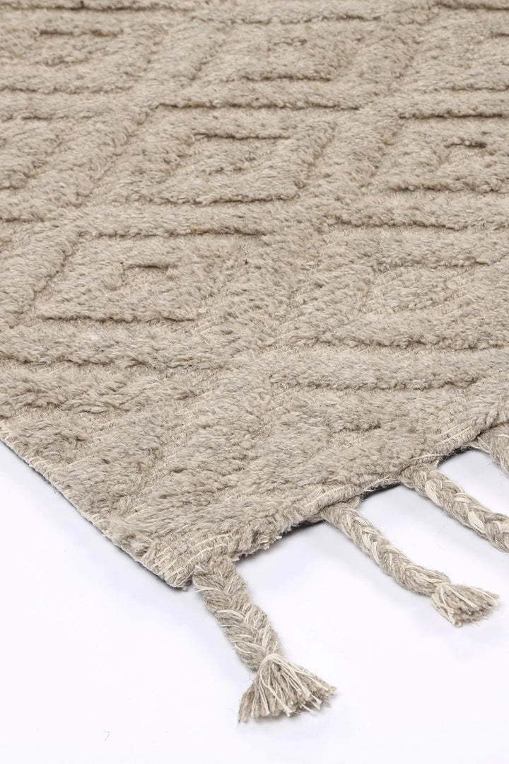 Goa Diamond Wool Blend Ash Rug - DLB Furniture