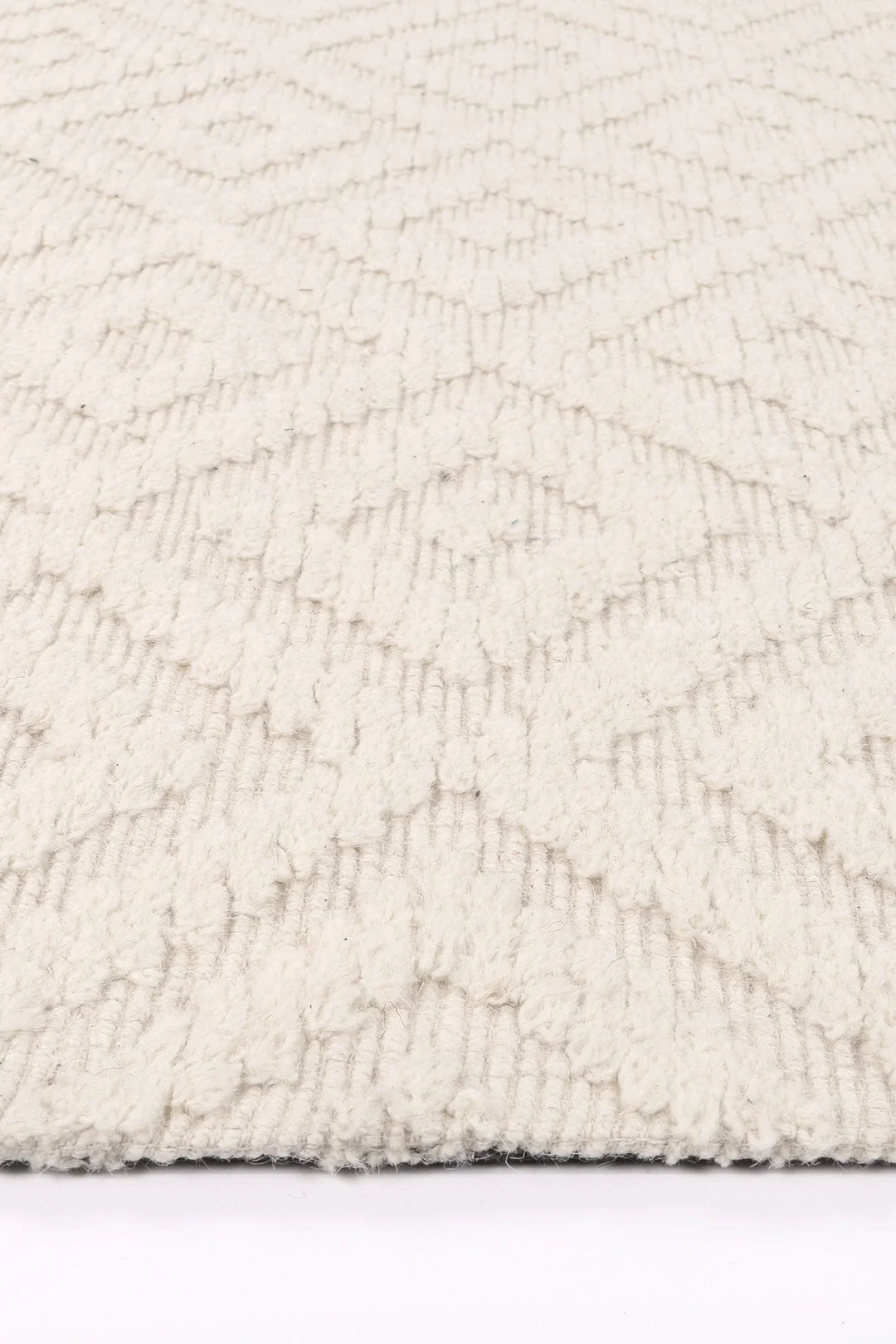 Goa Diamond Wool Blend Cream Rug - DLB Furniture