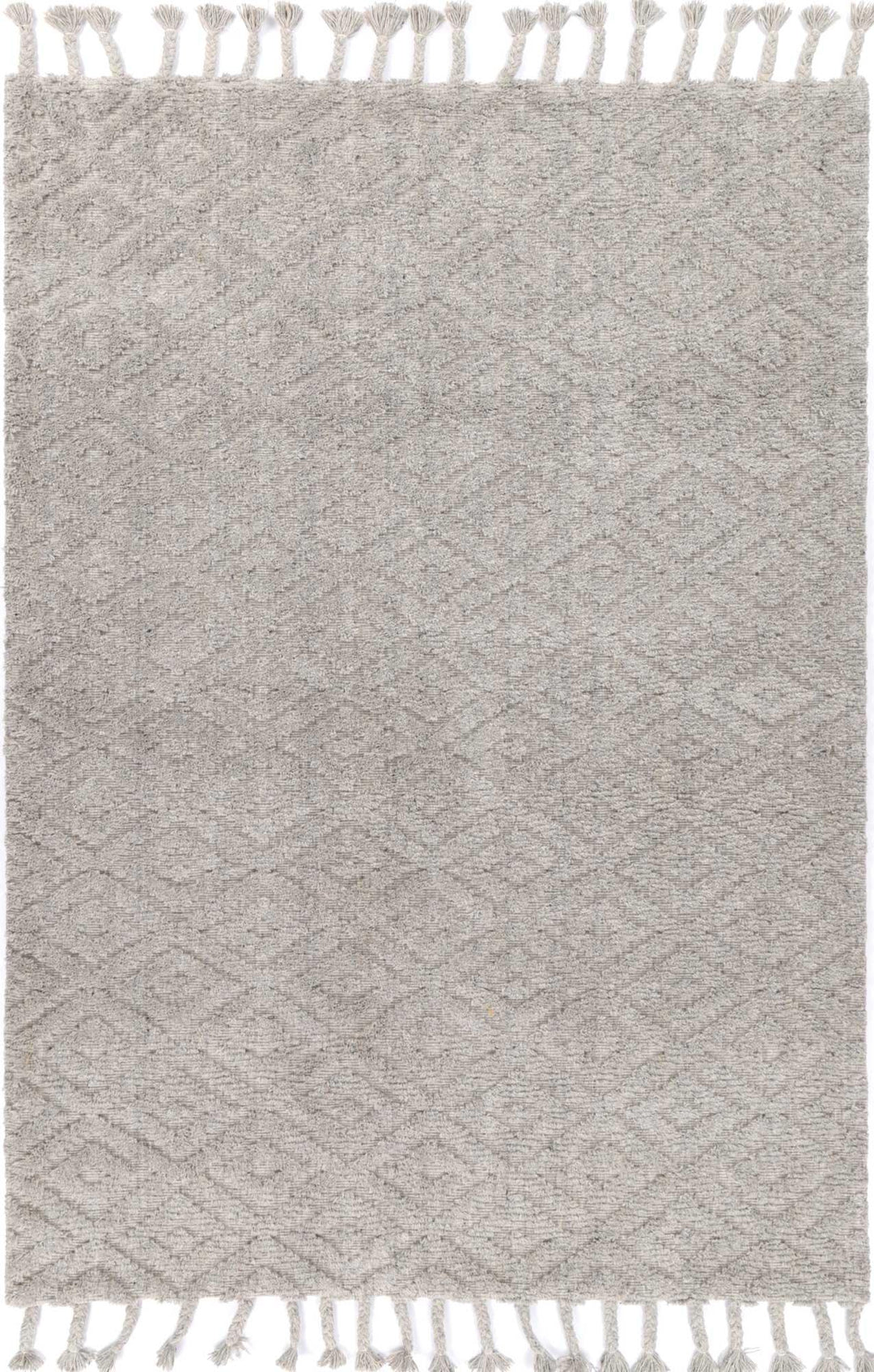 Goa Diamond Wool Blend Grey Rug - DLB Furniture