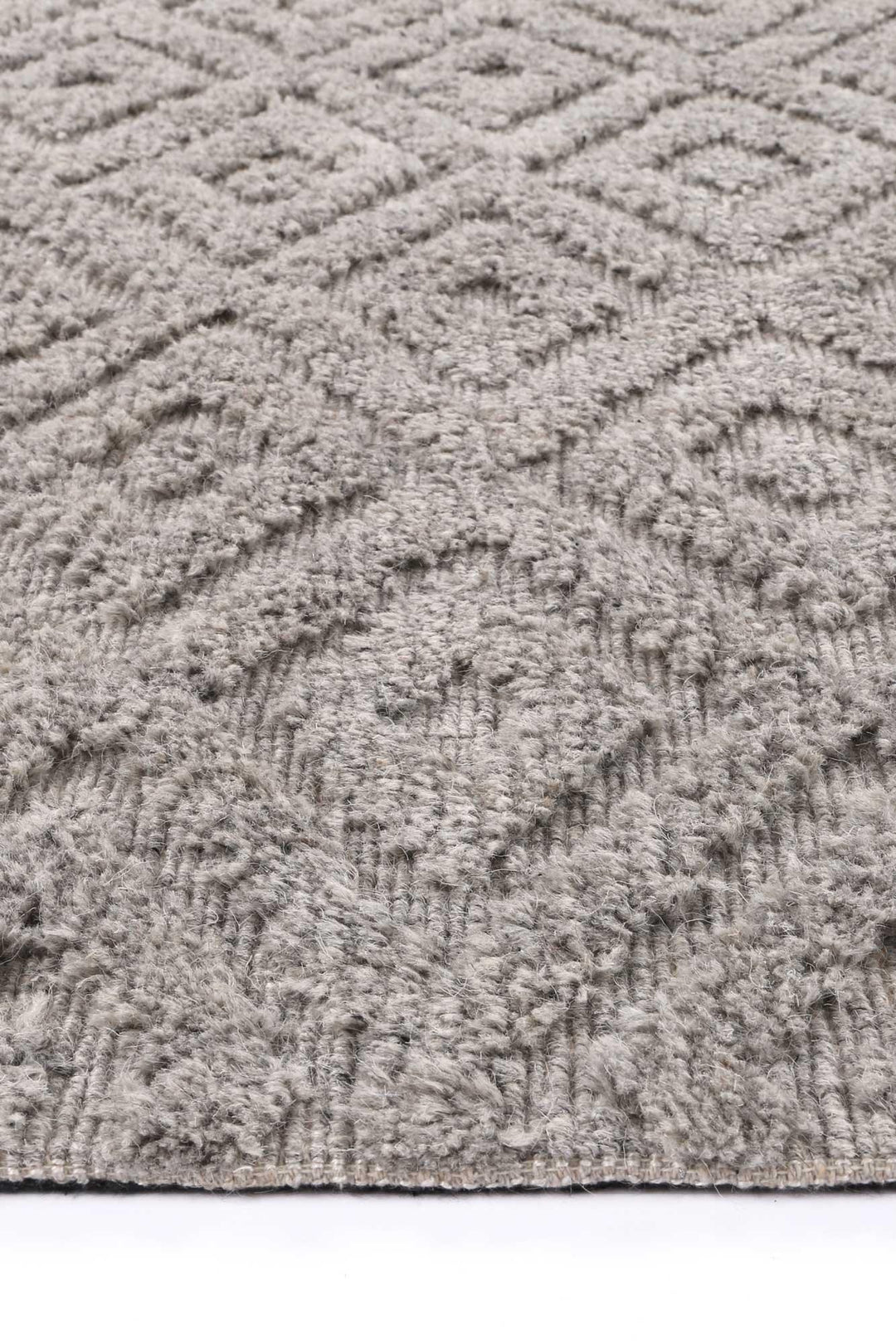 Goa Diamond Wool Blend Grey Rug - DLB Furniture