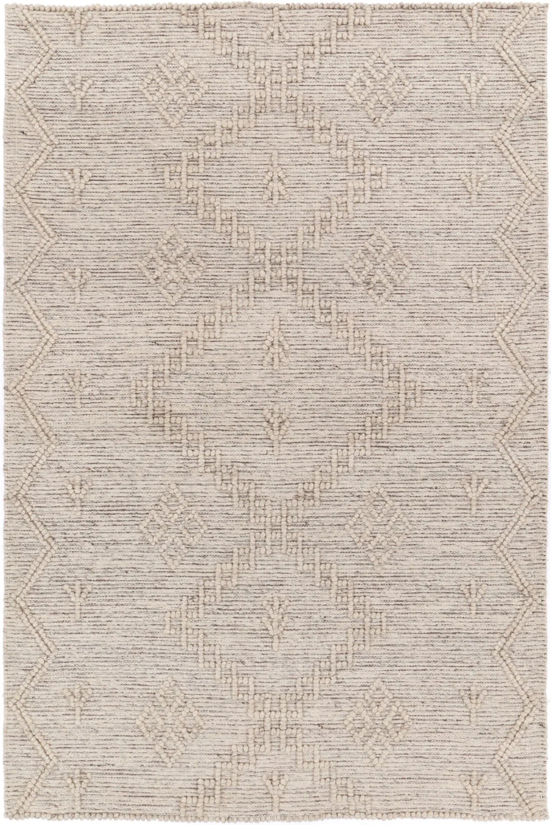 Goa Aztec Wool Blend Ash Rug (No Tassel) - DLB Furniture