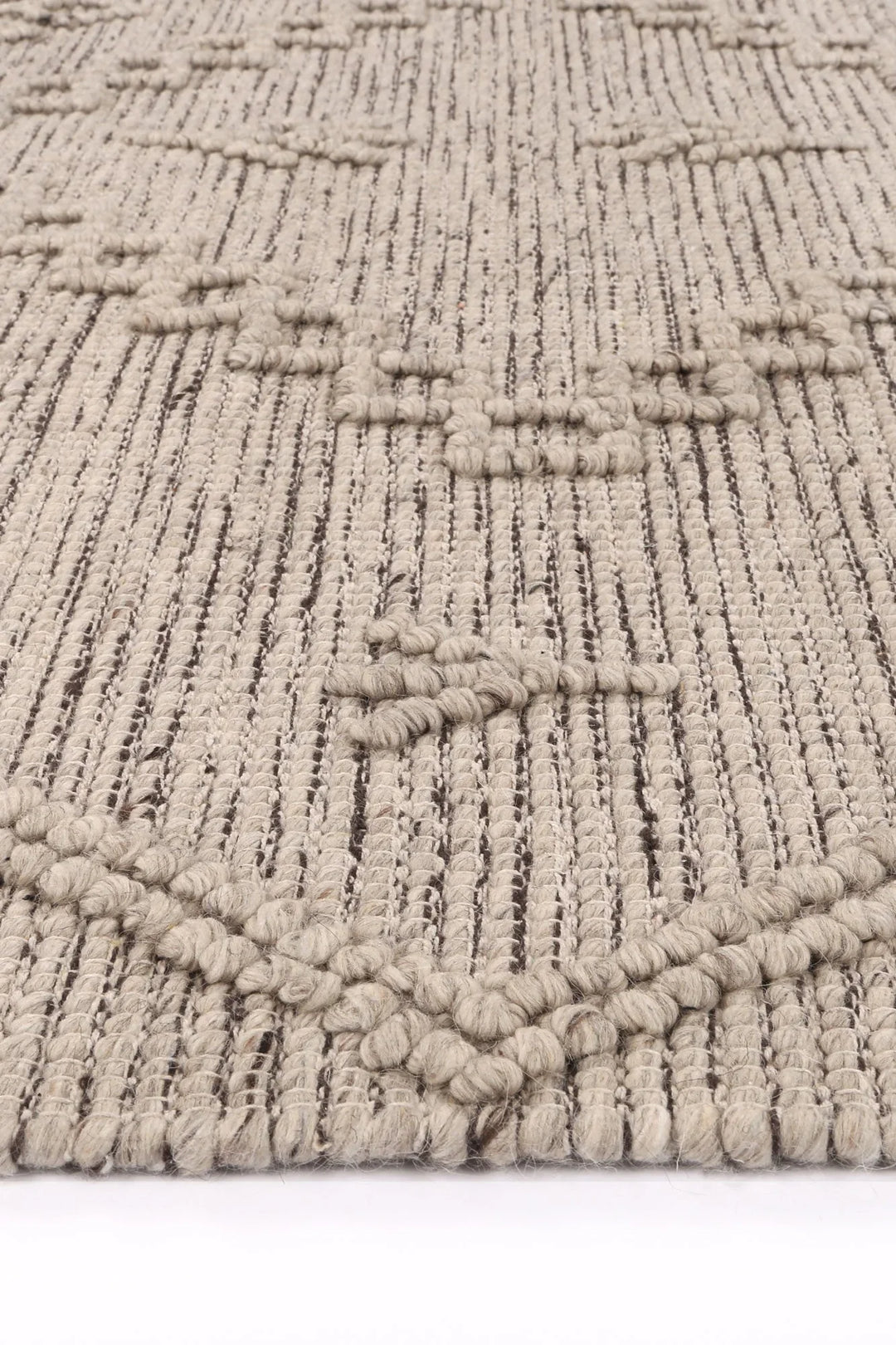 Goa Aztec Wool Blend Ash Rug (No Tassel) - DLB Furniture