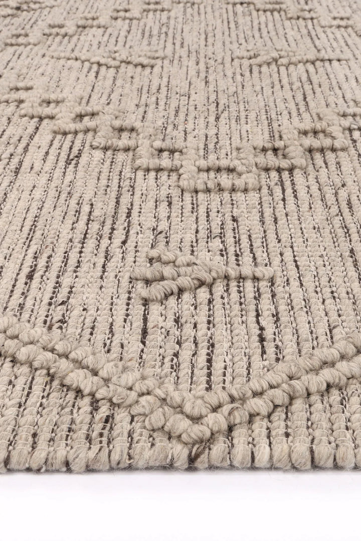 Goa Aztec Wool Blend Ash Rug (No Tassel) - DLB Furniture
