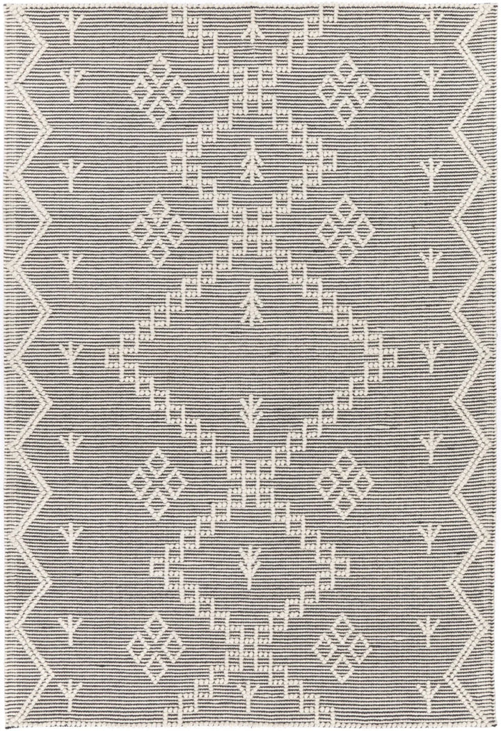 Goa Aztec Wool Blend Cream Rug (No Tassel) - DLB Furniture