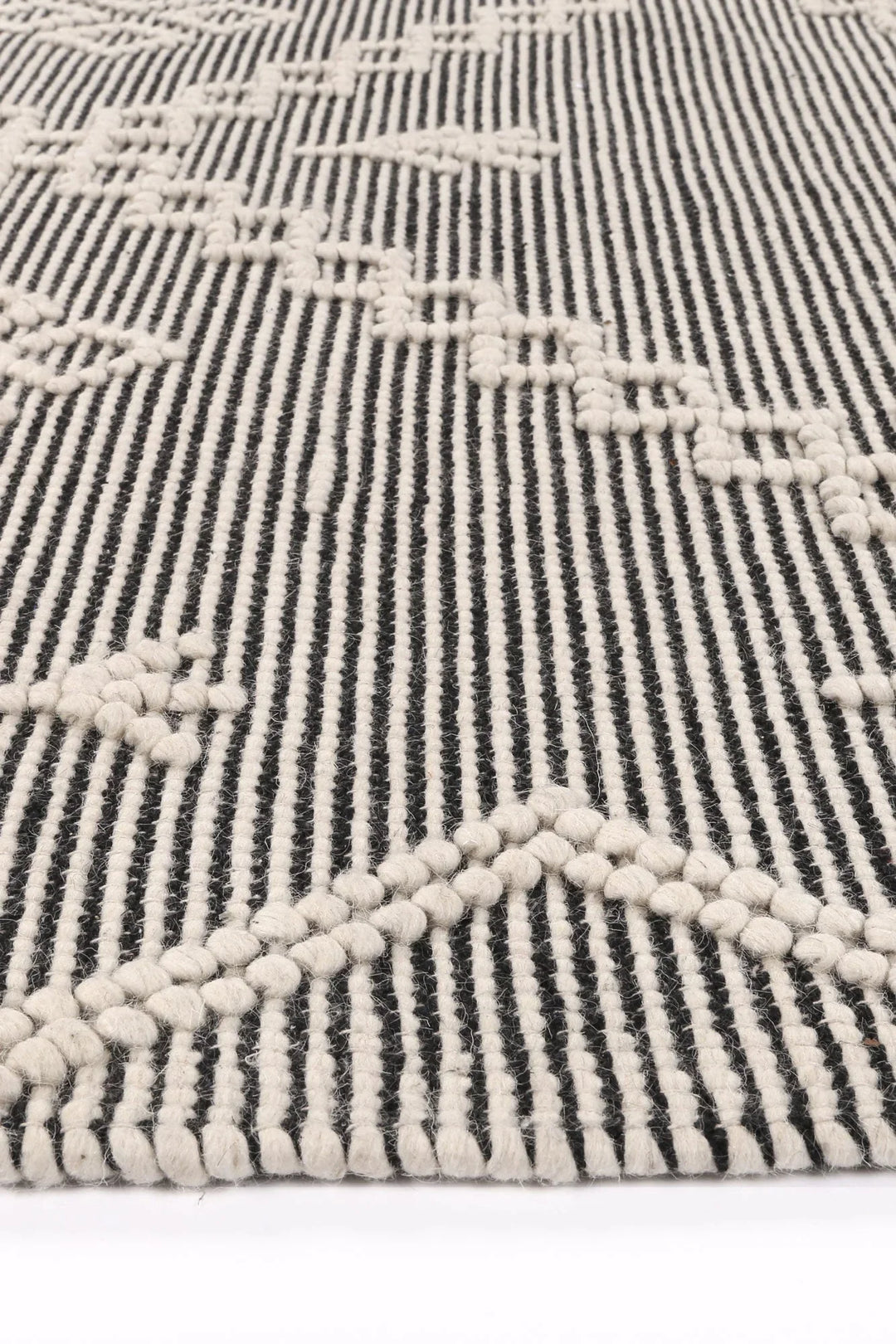 Goa Aztec Wool Blend Cream Rug (No Tassel) - DLB Furniture