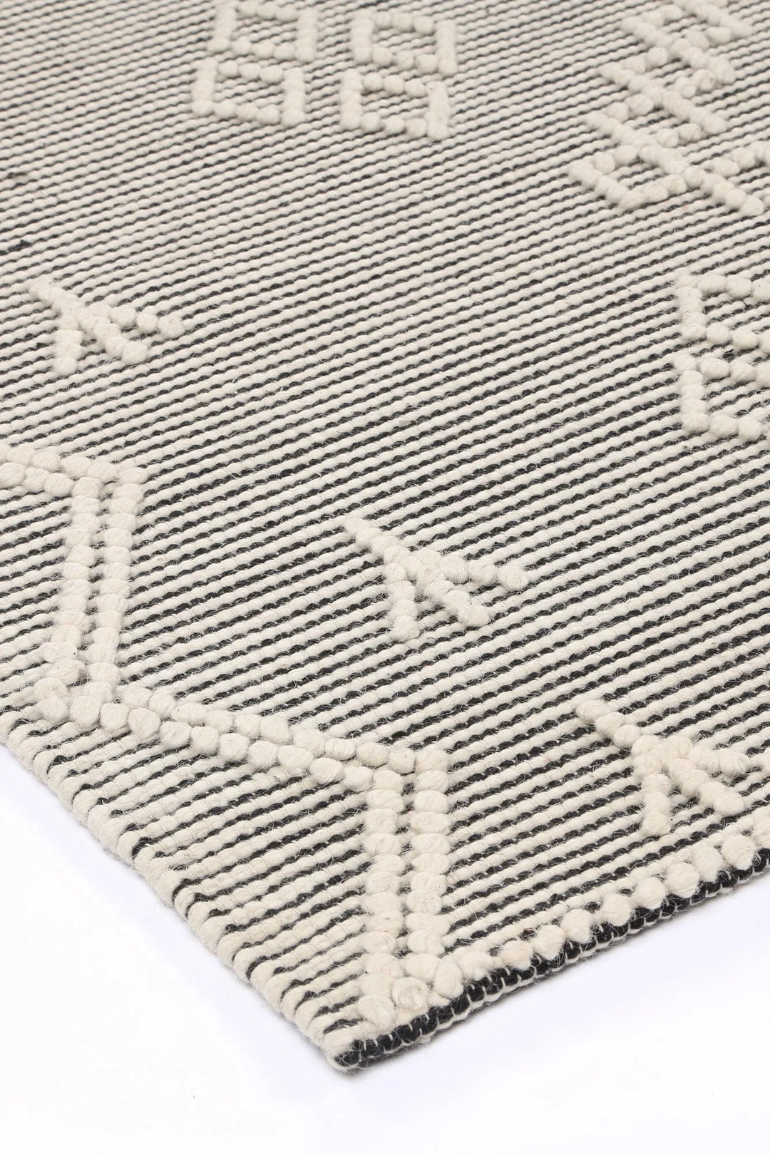 Goa Aztec Wool Blend Cream Rug (No Tassel) - DLB Furniture