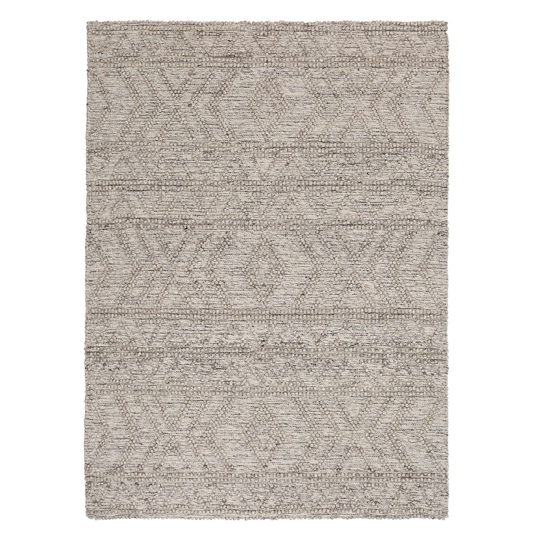 Himalaya Lattice Tribal Ash Wool Rug - DLB Furniture