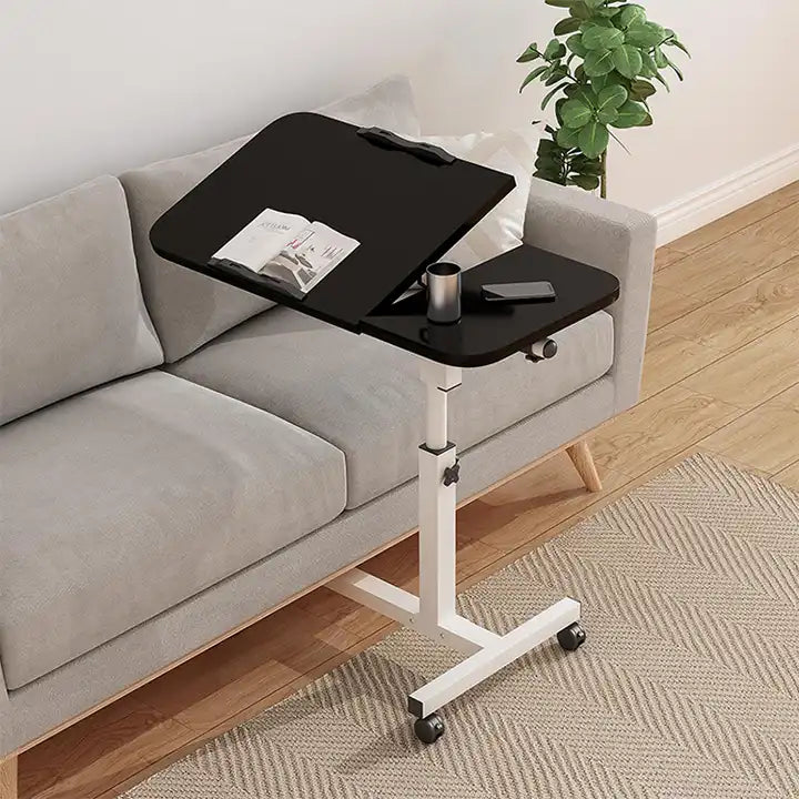 Movable Lifting Bedside Studying Working Table Black, White