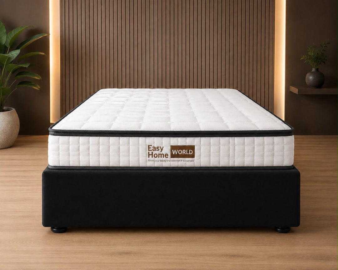 Bed Base Solid Timber Slats Black Velvet