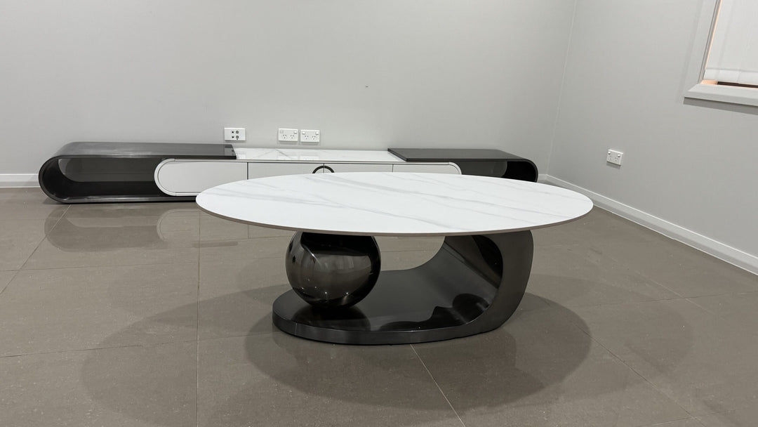 Belinda Metallic Grey TV Unit and Coffee Table Set