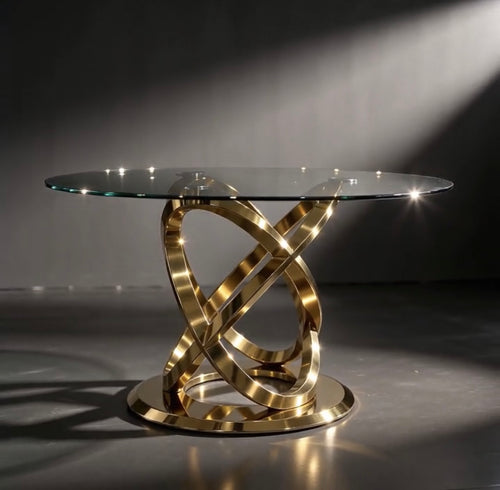 Infinity Luxury Tempered Glass Dining Table