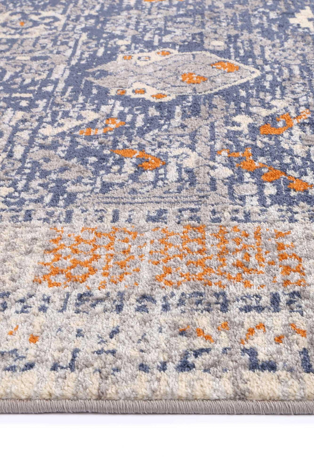 Inca Santiago Blue & Cream Contemporary Rug - DLB Furniture