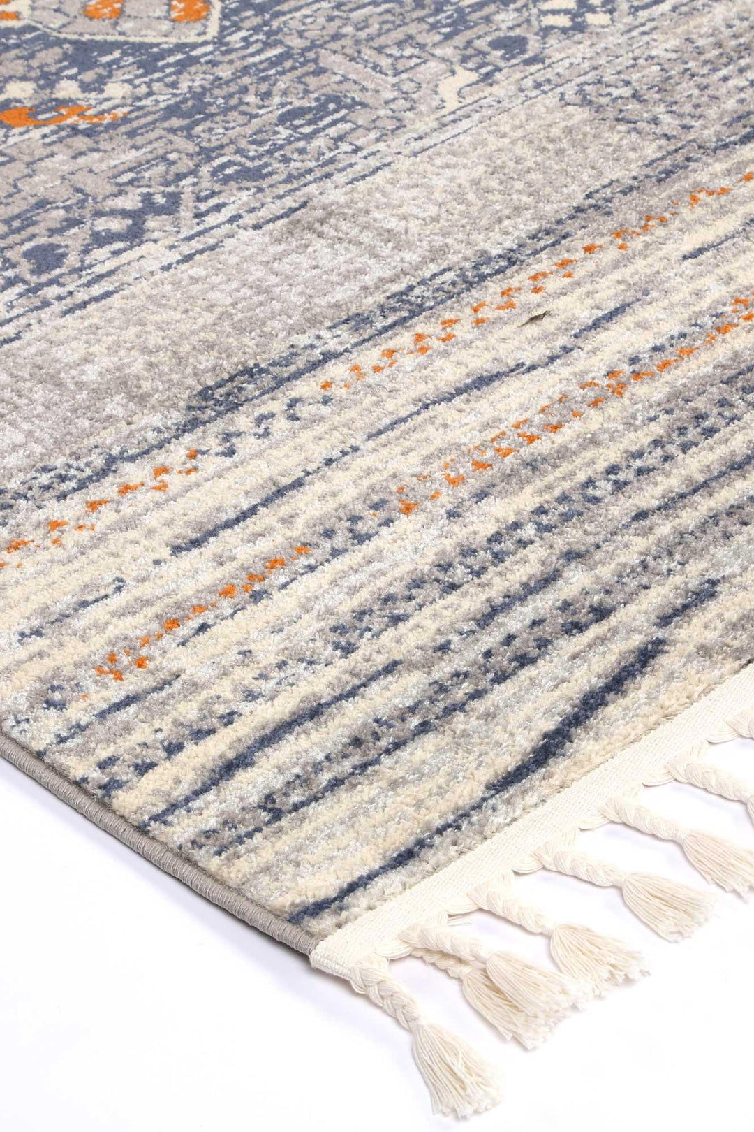 Inca Santiago Blue & Cream Contemporary Rug - DLB Furniture