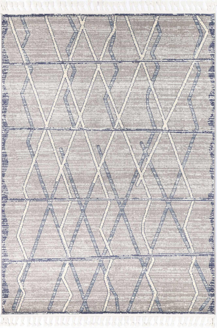 Inca Tupzia Blue & Grey Contemporary Rug - DLB Furniture