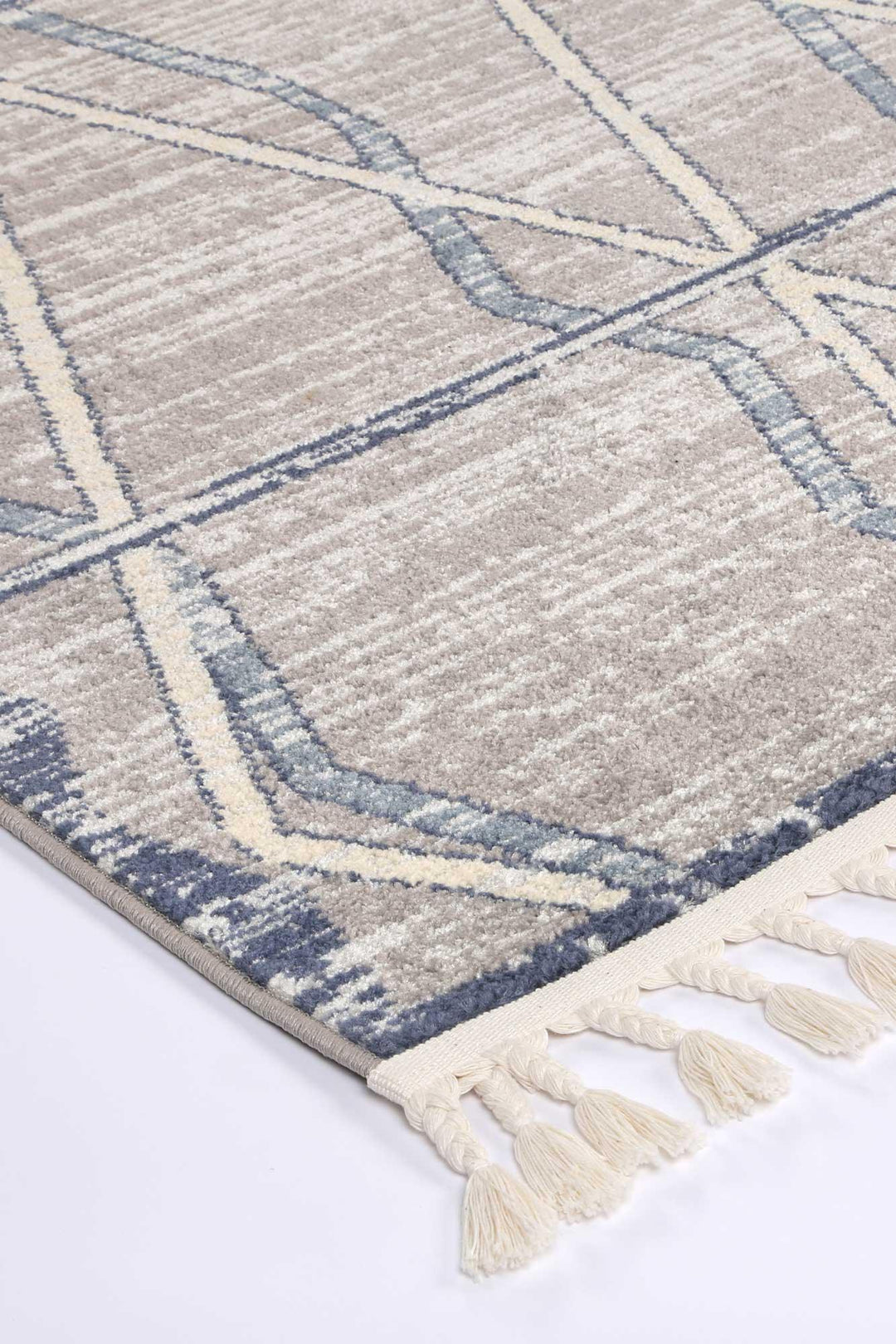Inca Tupzia Blue & Grey Contemporary Rug - DLB Furniture
