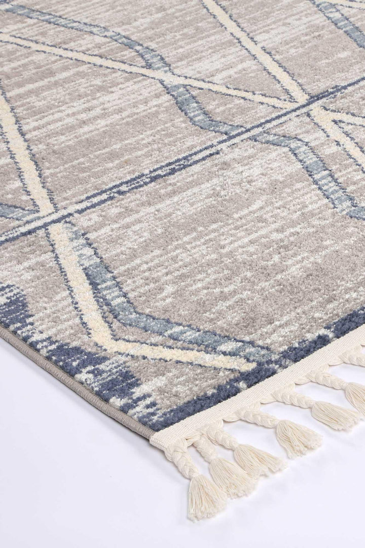 Inca Tupzia Blue & Grey Contemporary Rug - DLB Furniture
