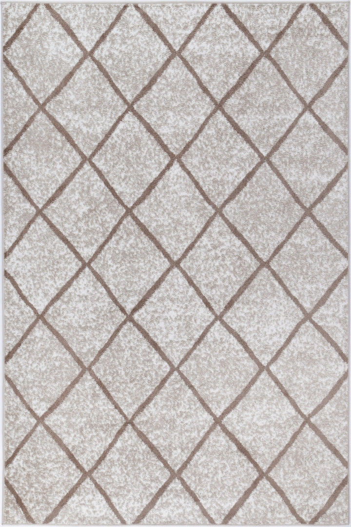 Kimberley Trellis Latte Contemporary Rug - DLB Furniture