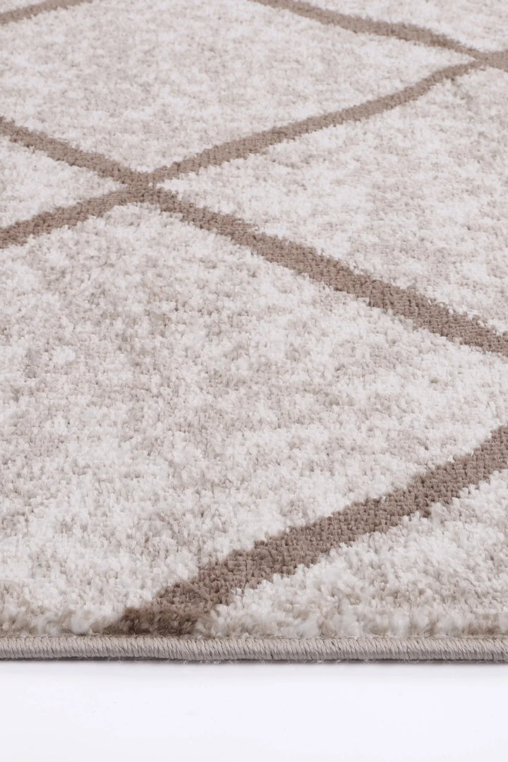 Kimberley Trellis Latte Contemporary Rug - DLB Furniture