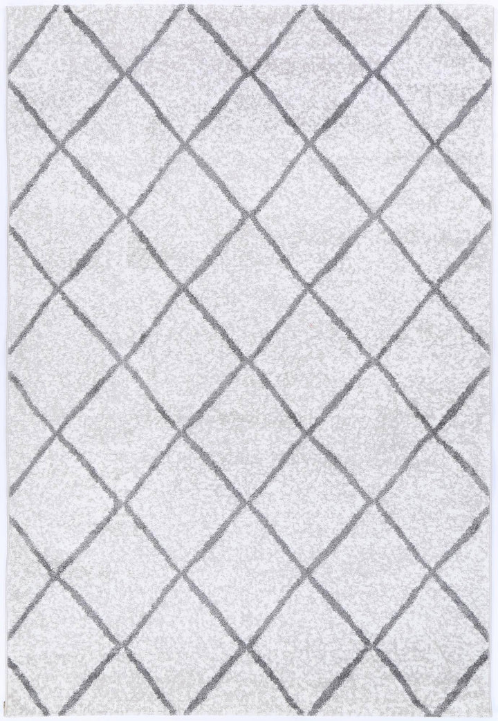 Kimberley Trellis Silver Contemporary Rug - DLB Furniture