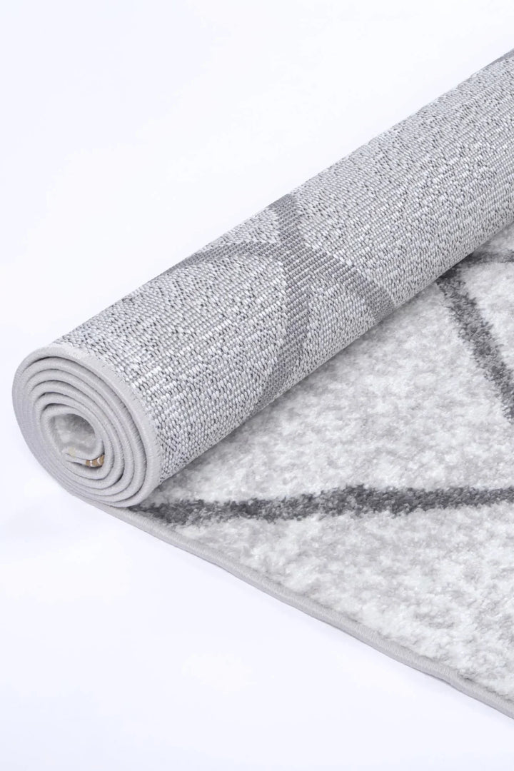 Kimberley Trellis Silver Contemporary Rug - DLB Furniture