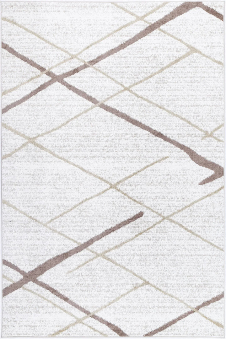 Kimberley Lattice Latte Contemporary Rug - DLB Furniture