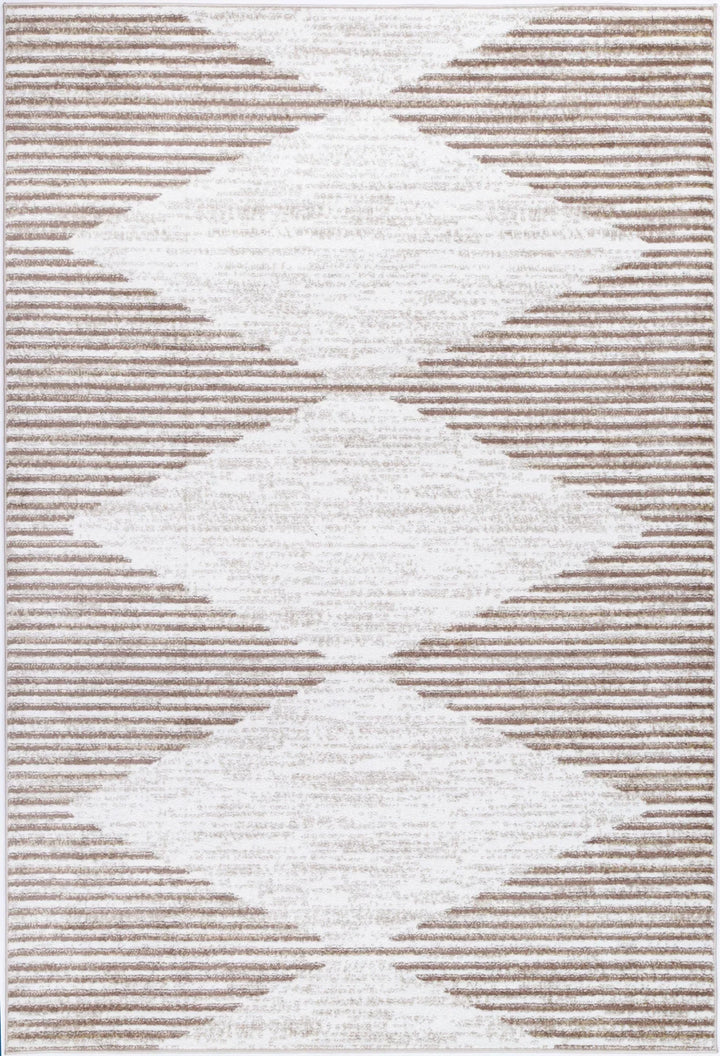 Kimberley Diamond Latte Contemporary Rug - DLB Furniture
