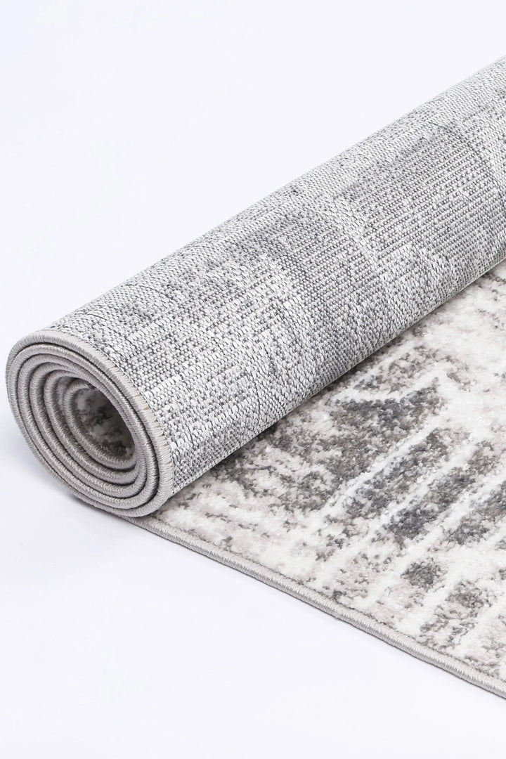 Kimberley Matrix Geometric Silver Rug - DLB Furniture