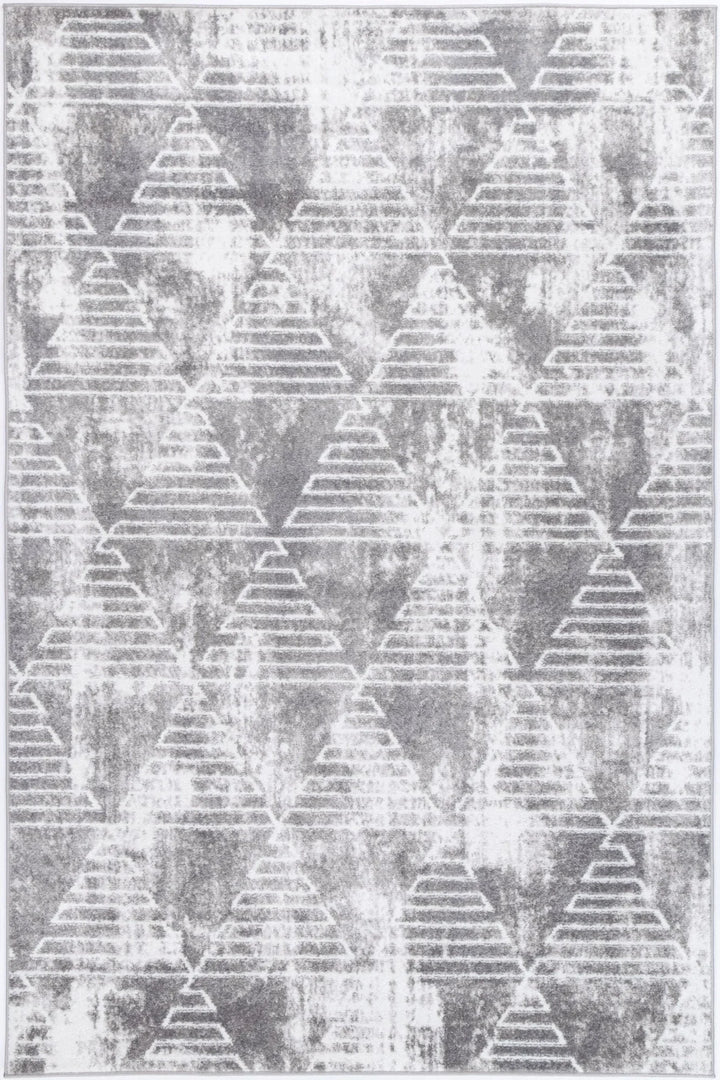 Kimberley Matrix Geometric Silver Rug - DLB Furniture