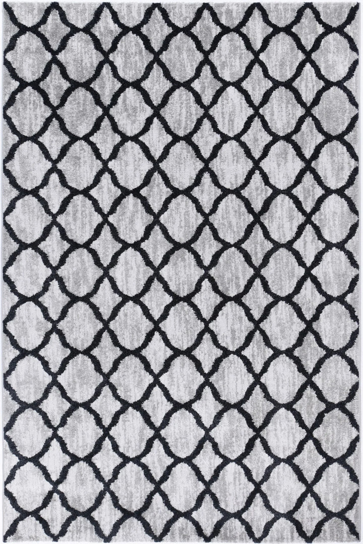 Kimberley Repeat Charcoal Contemporary Rug - DLB Furniture