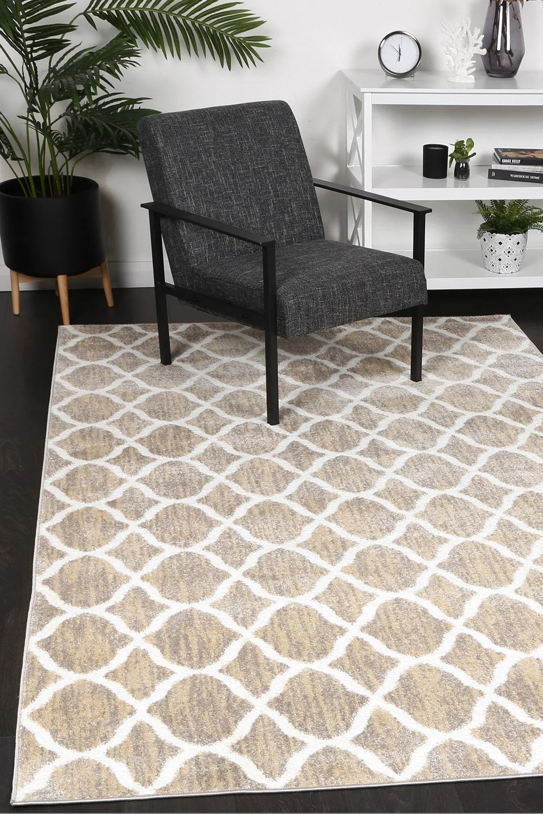 Kimberley Repeat Latte Contemporary Rug - DLB Furniture
