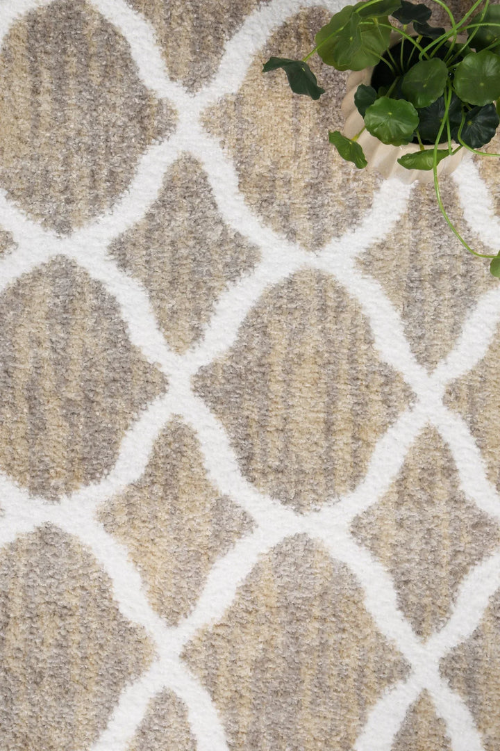 Kimberley Repeat Latte Contemporary Rug - DLB Furniture