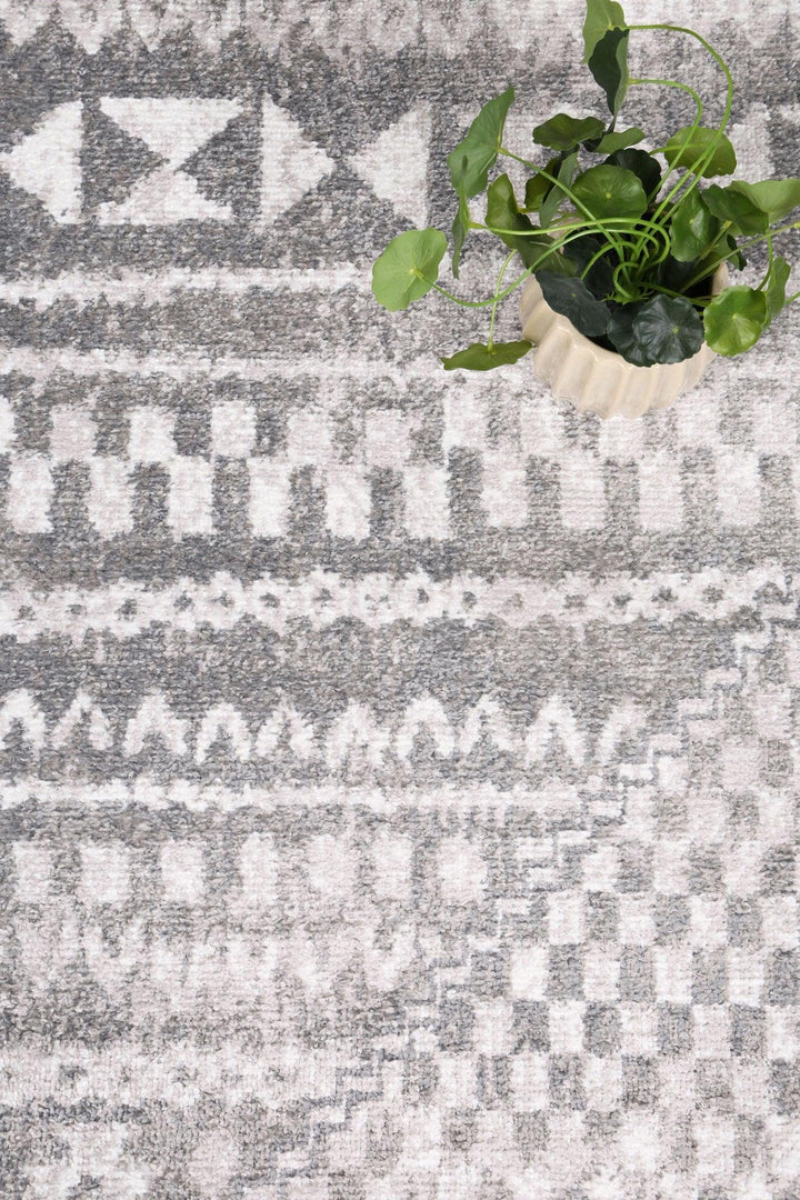Kimberley Aztec Grey Contemporary Rug - DLB Furniture